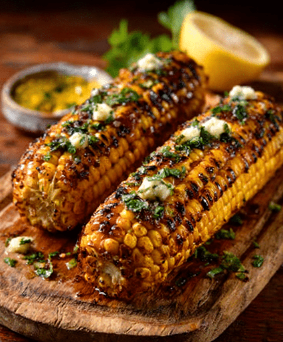 Black Garlic Butter Corn on the Cob