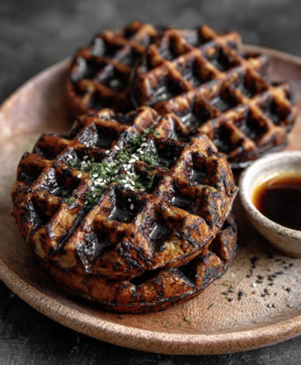 Black Sesame & Charcoal Chaffles