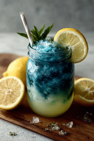 Blue Majik Spirulina Lemonade Slush