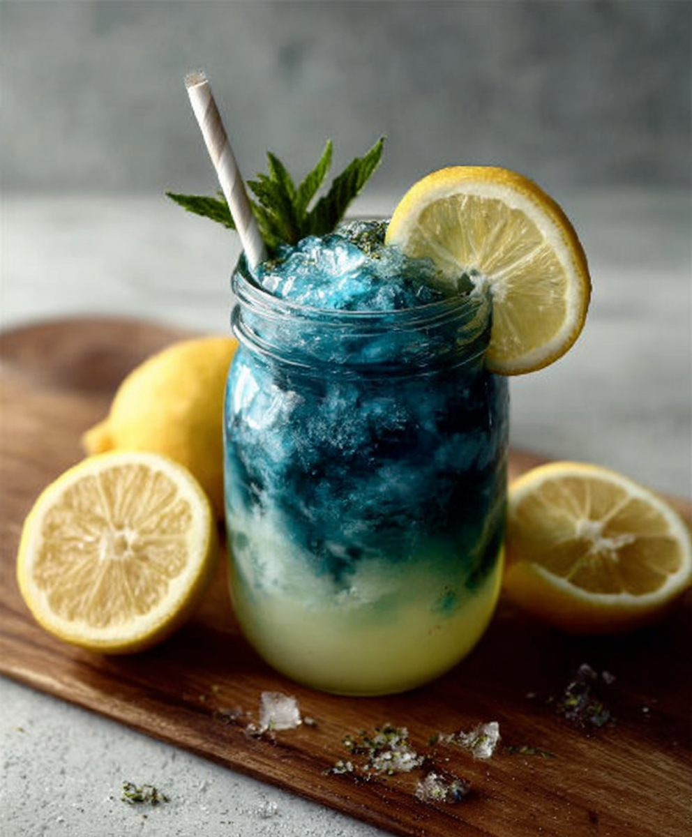 Blue Majik Spirulina Lemonade Slush