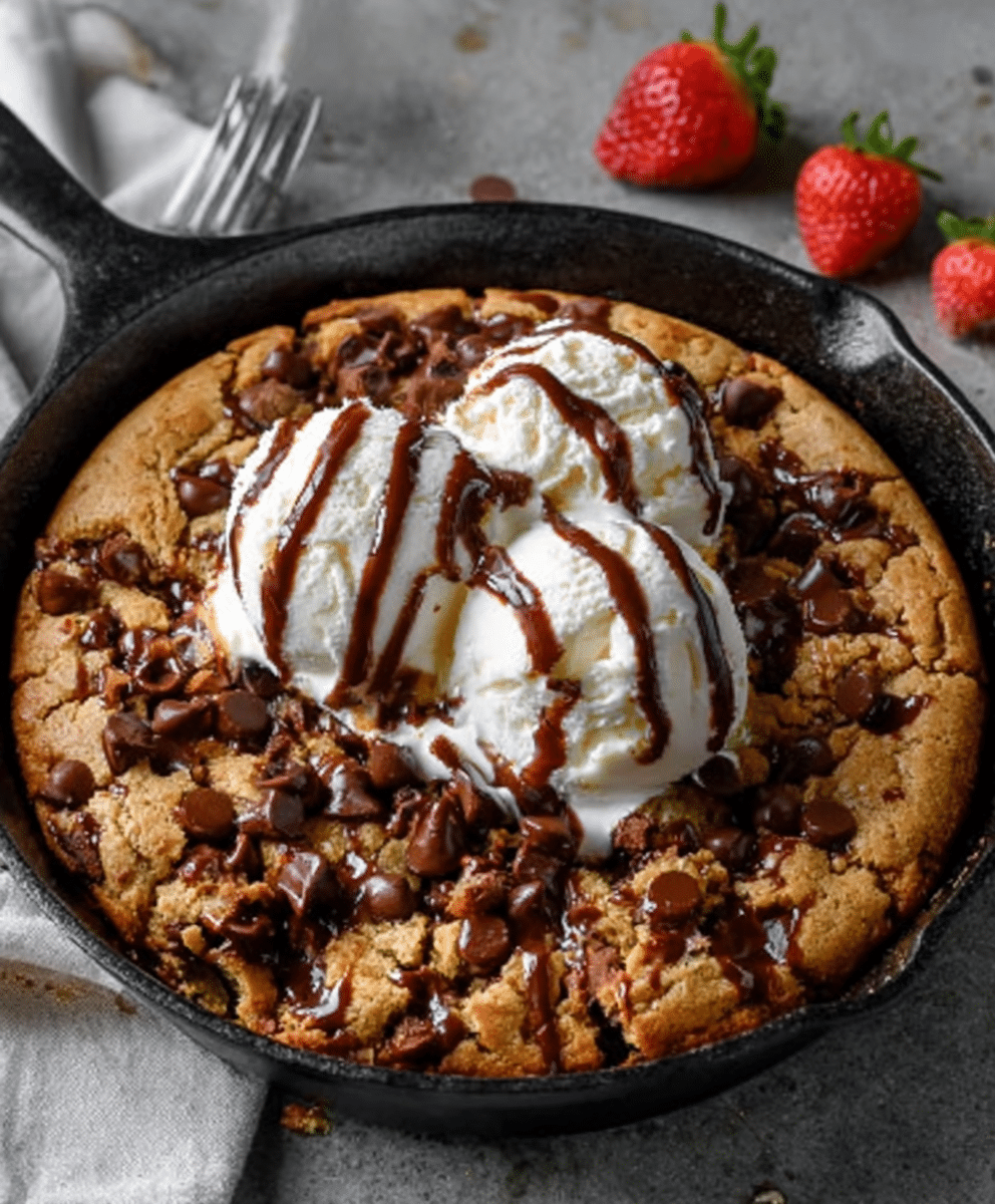 Brown Butter Chocolate Chip Cookie Skillet