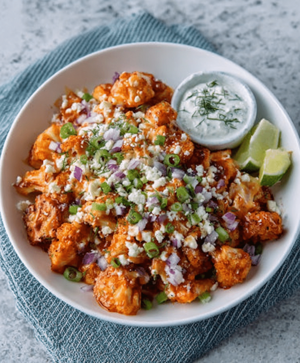 Buffalo Cauliflower Totchos