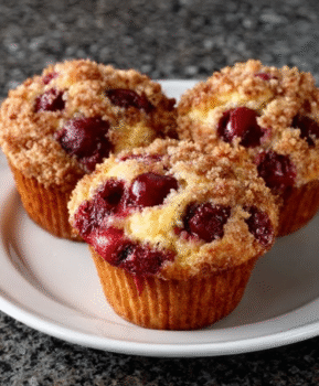 Cherry Cobbler Muffins
