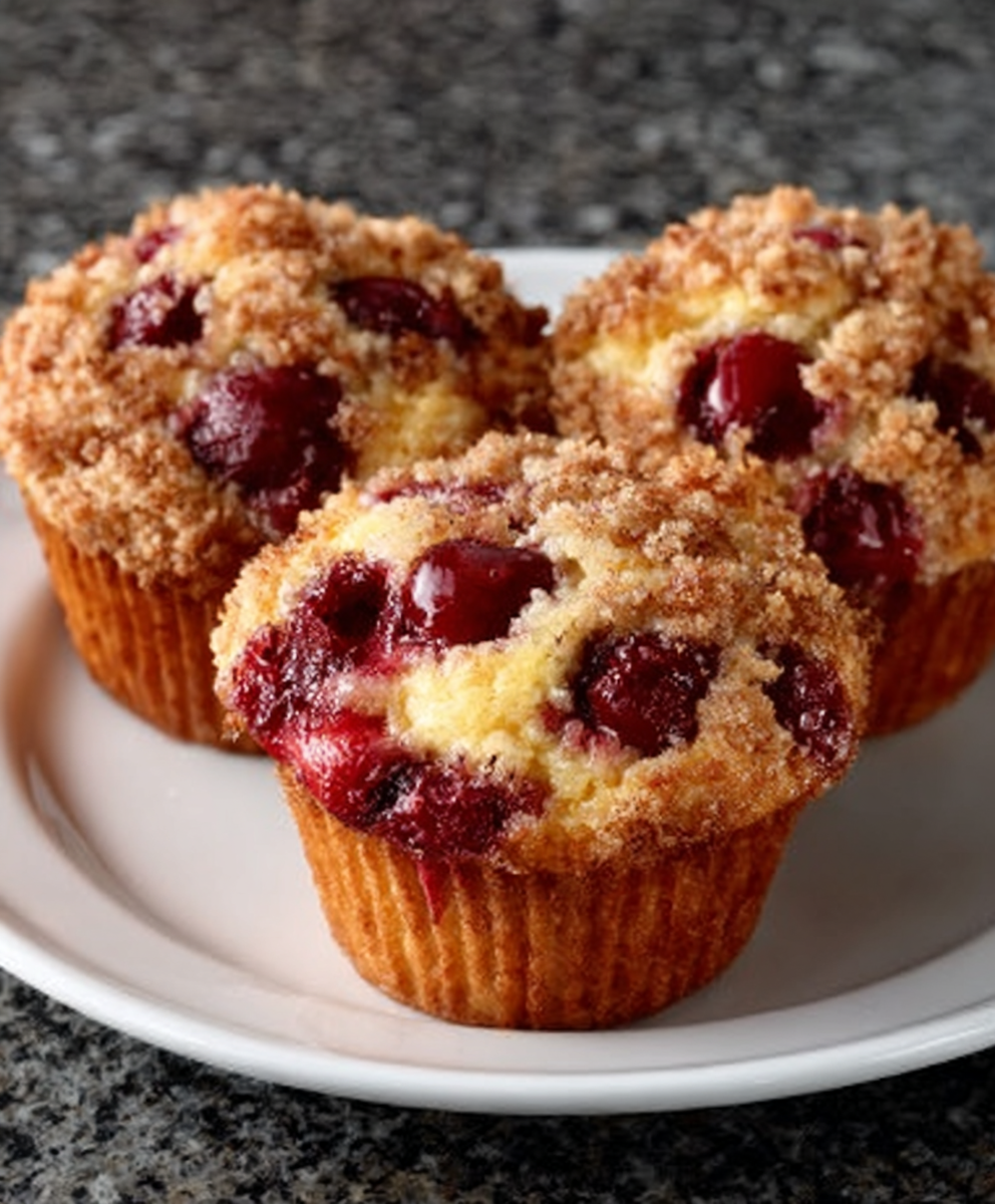 Cherry Cobbler Muffins
