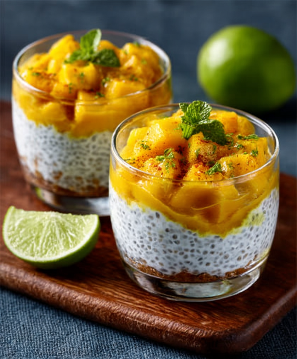 Chia Pudding with Mango and Lime