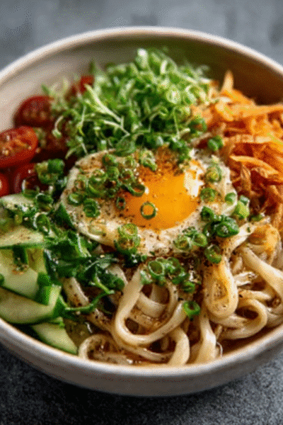 Cold Udon Noodles with Yuzu Kosho Dressing