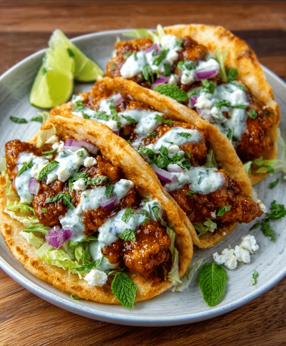 Crispy Butter Chicken Tacos