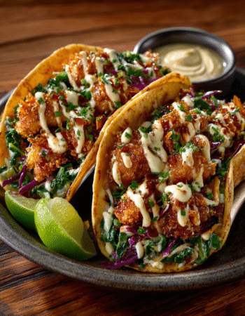 Crispy Fish Skin Tacos with Wasabi Mayo