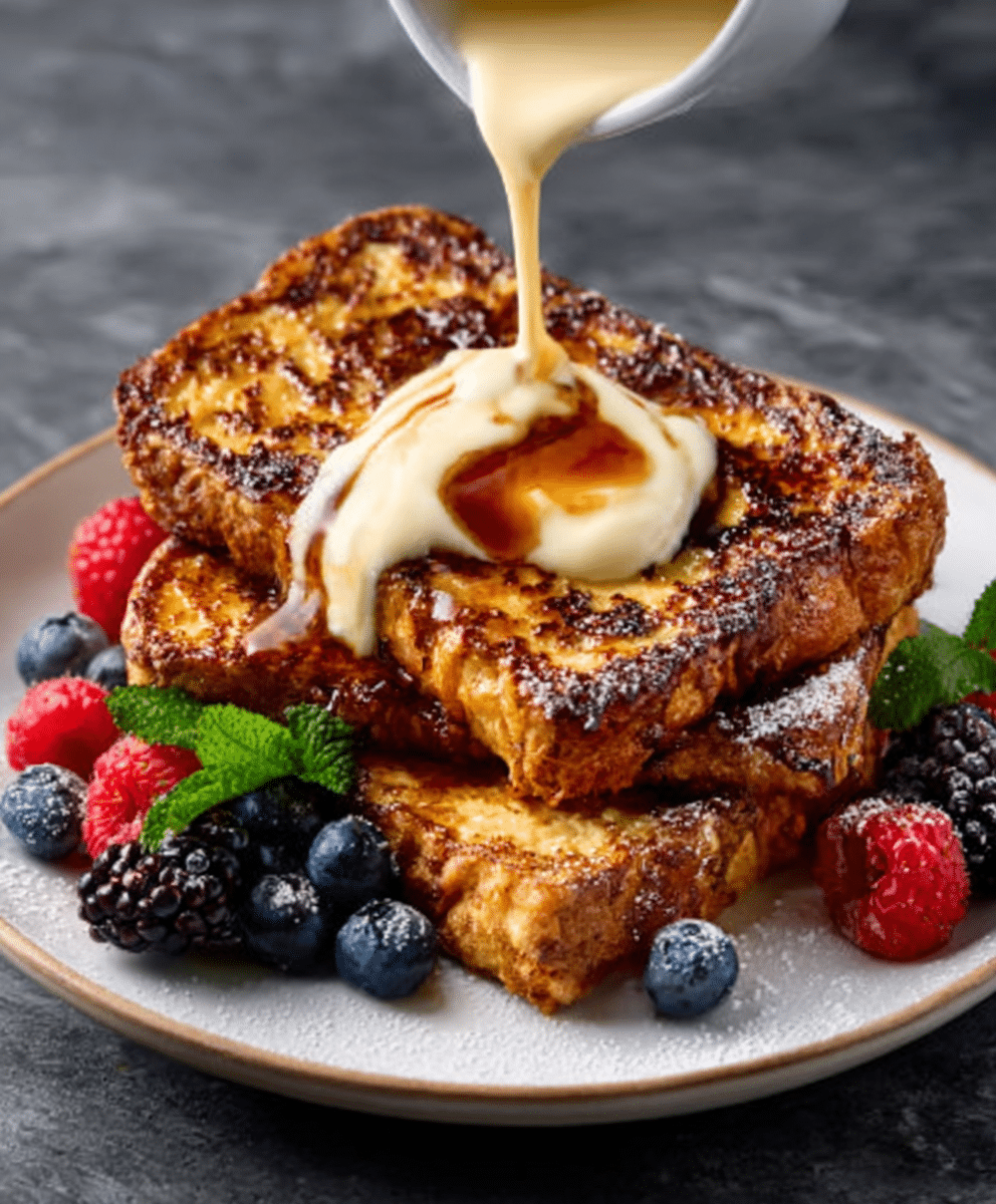 Crème Brûlée French Toast: Indulge in this creamy delight! 3 Crème Brûlée French Toast