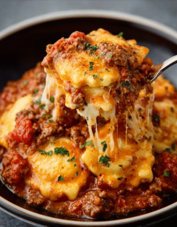 Crockpot Ravioli Lasagna