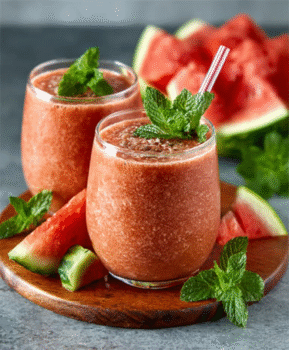 Easy Watermelon Mint Smoothie