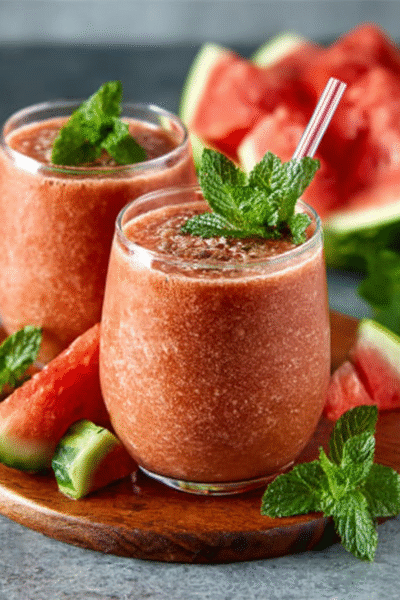 Easy Watermelon Mint Smoothie