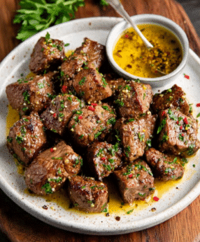 Garlic Butter Steak Bites with Lemon Zest
