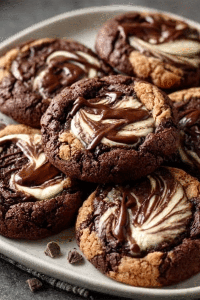 Handmade Chocolate Marshmallow Swirl Cookies