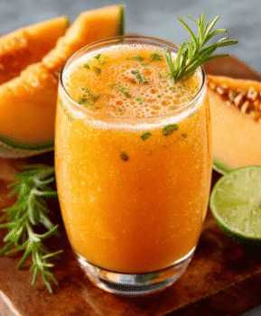 Herb-Infused Cantaloupe Agua Fresca