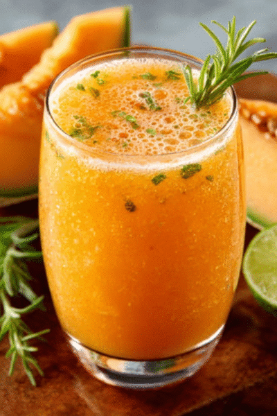 Herb-Infused Cantaloupe Agua Fresca