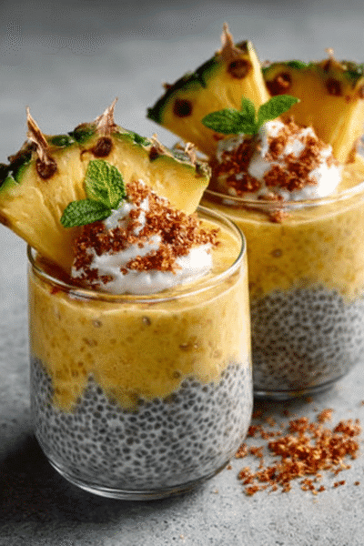 Keto Piña Colada Chia Pudding