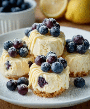 Lemon Blueberry Cheesecake Fat Bombs