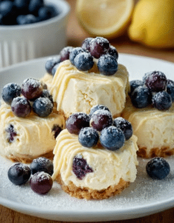 Lemon Blueberry Cheesecake Fat Bombs