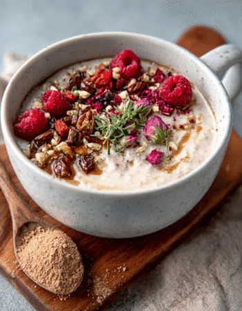 Moon Milk Overnight Oats with Adaptogenic Dust