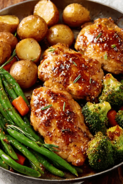 One-Pan Honey Garlic Chicken & Veggies