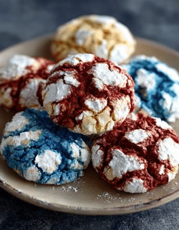 Patriotic Crinkle Cookies with a Butter-Rich Base and One Unexpected Twist
