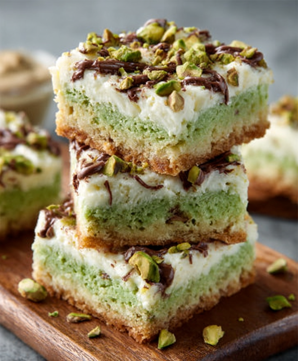 Pistachio Pudding Sugar Cookie Bars
