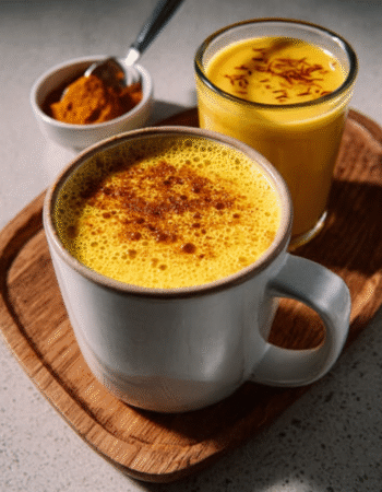 Saffron-Infused Bone Broth Latte