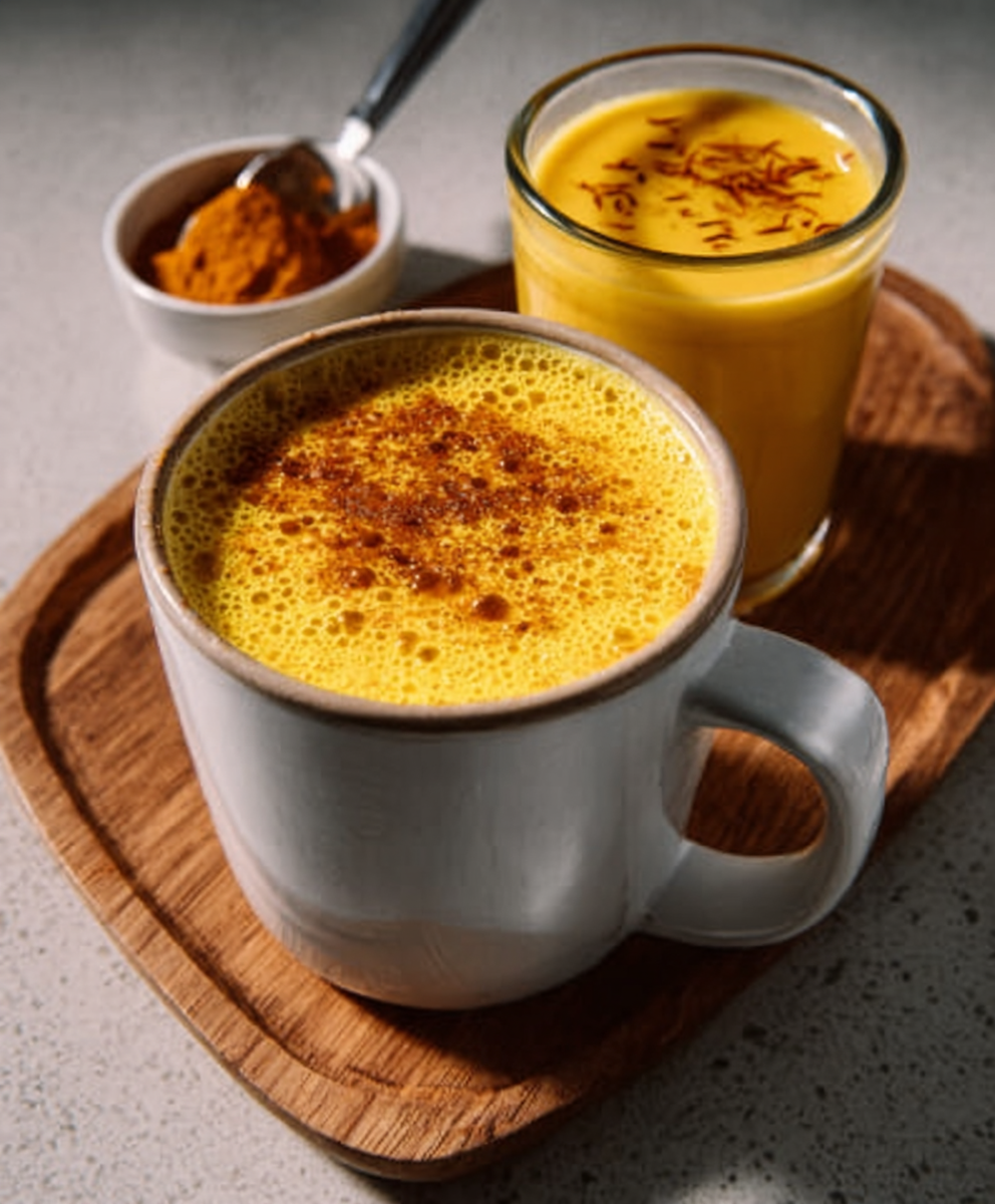 Saffron-Infused Bone Broth Latte