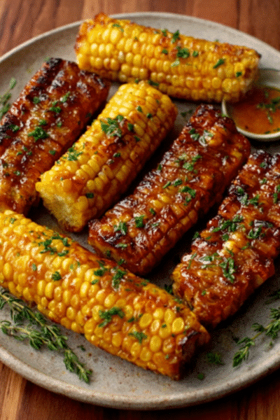 Salted Honey Butter Corn Ribs