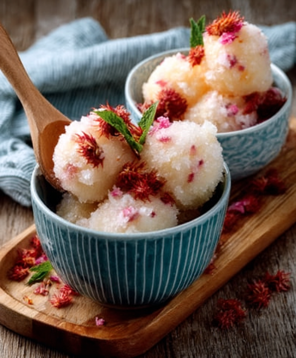 Salted Lychee & Rosewater Sorbet