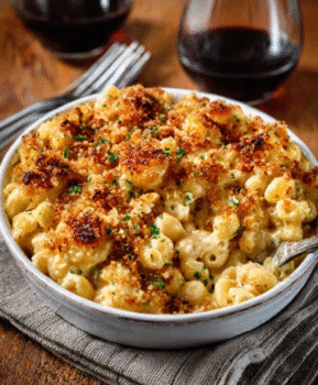 Smoked Gouda Mac & Cheese with Crispy Breadcrumb Topping