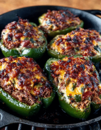 Smoked Keto Brisket-Stuffed Peppers