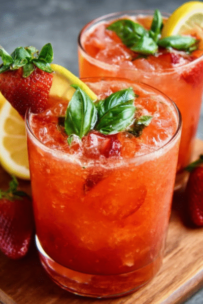 Strawberry Basil Lemonade