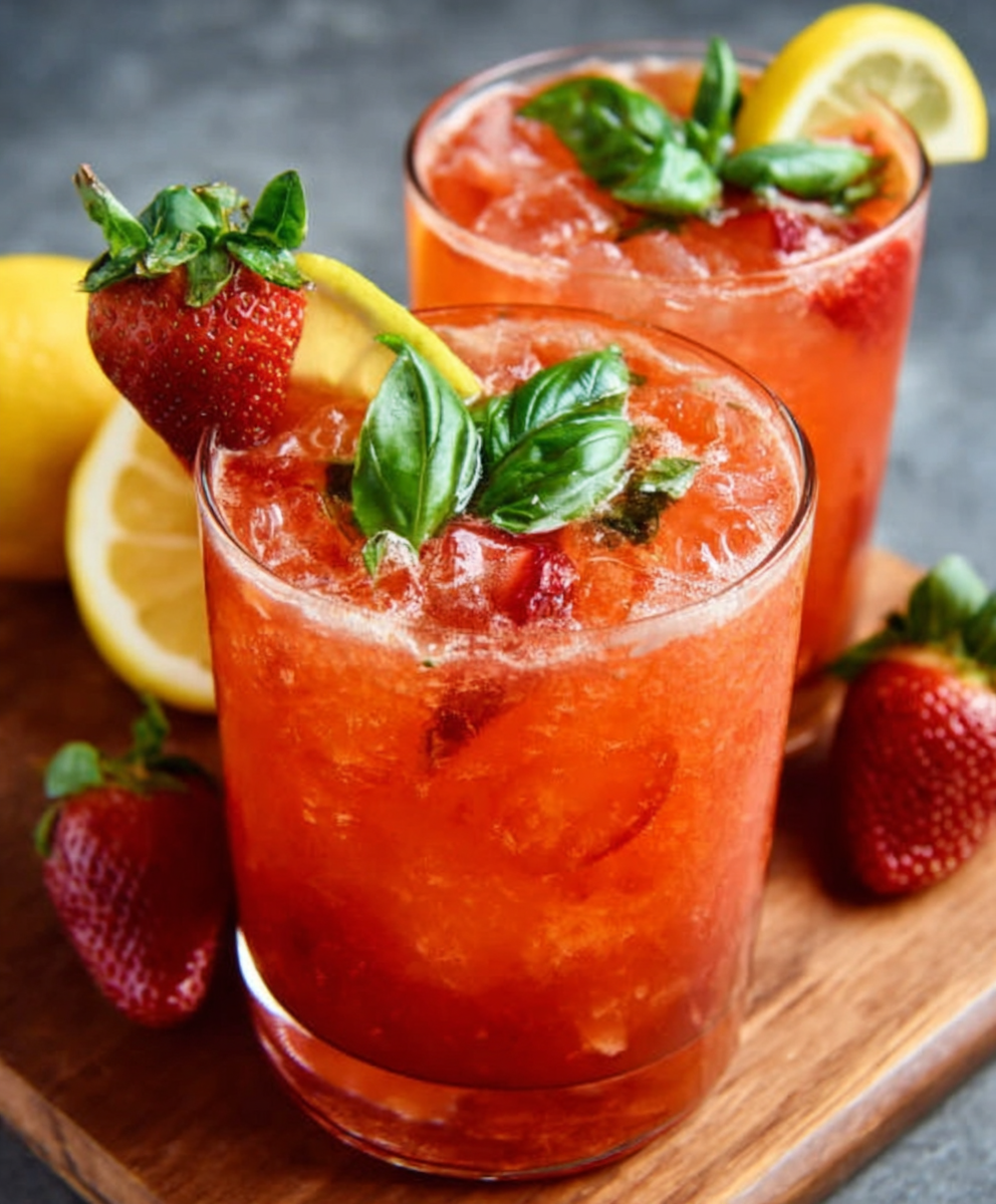 Strawberry Basil Lemonade