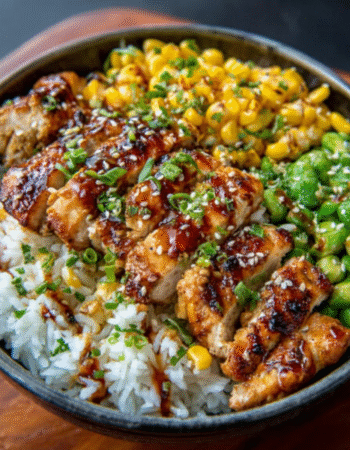 Street Corn Chicken Rice Bowl