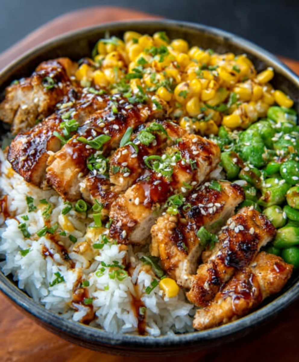 Street Corn Chicken Rice Bowl