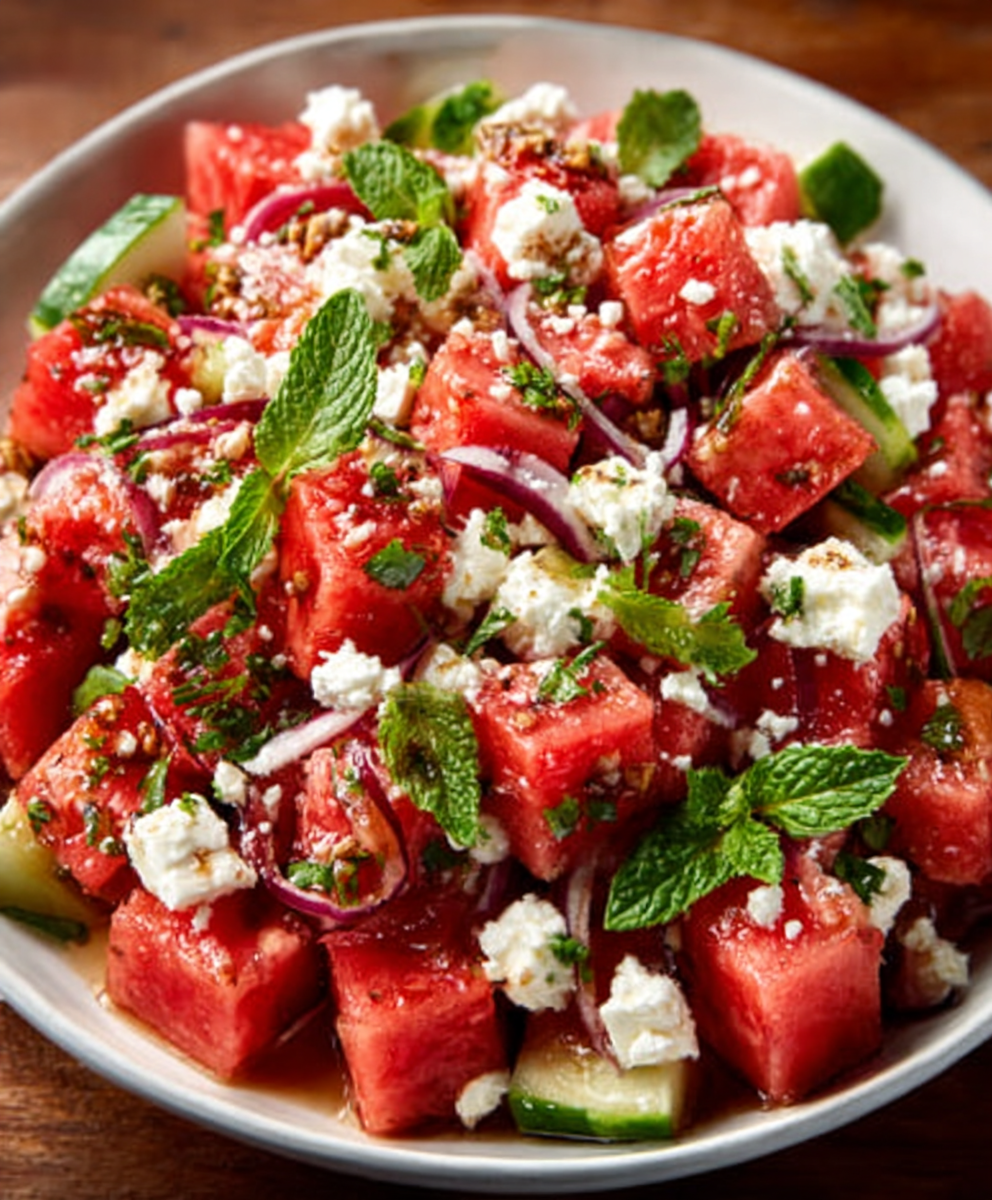 Undercover Watermelon Feta Salad