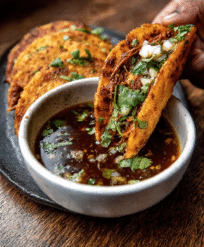 Vegan Birria Tacos with Consommé