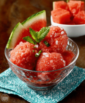 Watermelon Sorbet (No Ice Cream Maker Needed!)