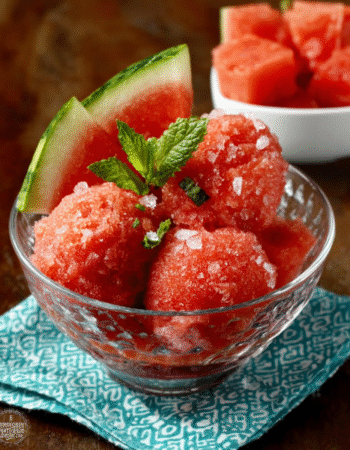 Watermelon Sorbet (No Ice Cream Maker Needed!)