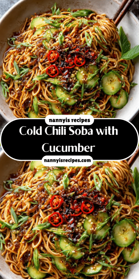 Cold Chinese-Style Soba with Chili Crisp & Cucumber: Discover a refreshing, spicy twist on your favorite noodle dish! 7 12 2