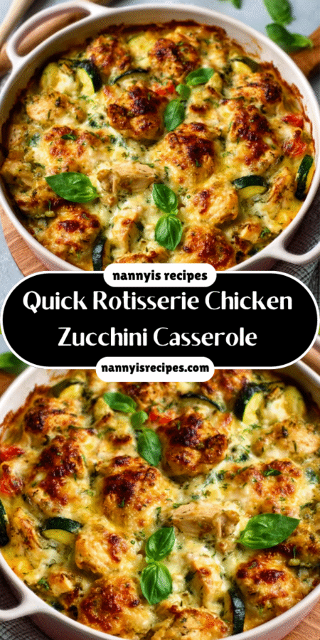 Quick Rotisserie Chicken Zucchini Casserole made easy! 4 16 3