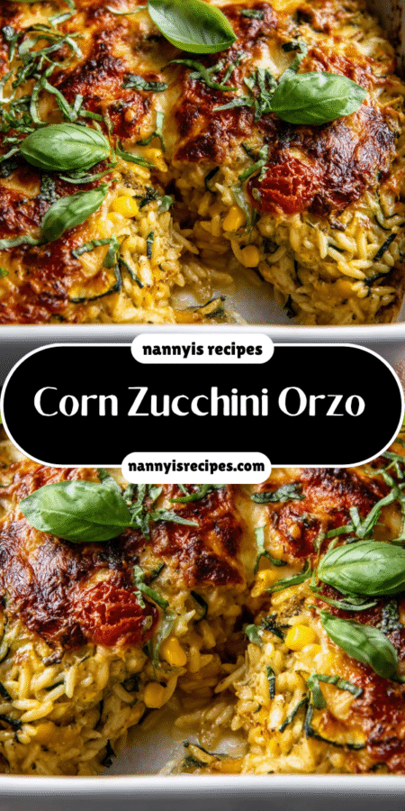 One Pan Corn & Zucchini Pesto Orzo Casserole Made Easy! 4 16