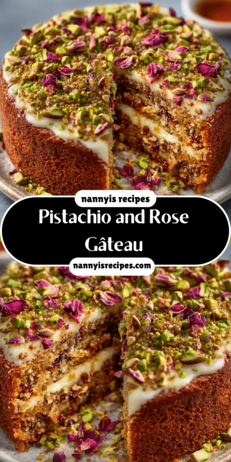 Pistachio and Rose Gâteau: Indulge in this divine treat! 4 19 4