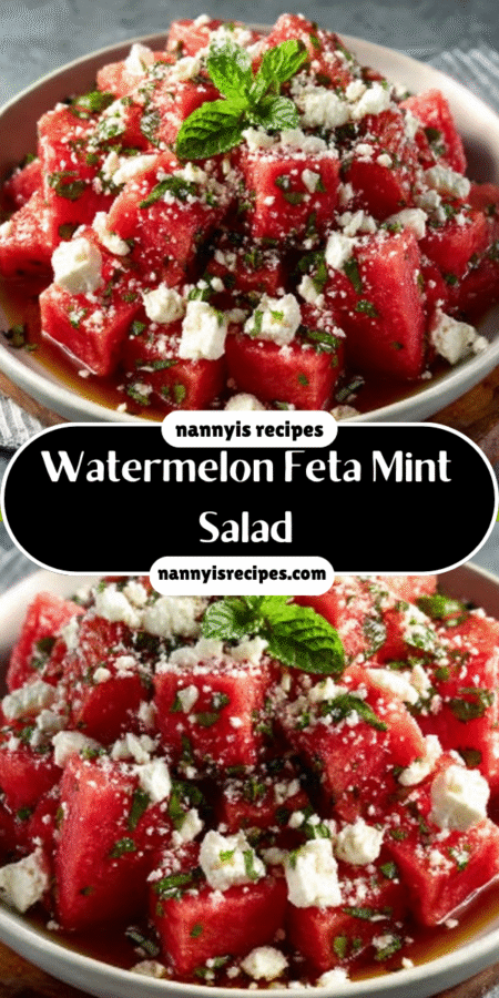 Watermelon Feta Salad with Mint: Refresh Your Summer! 4 2 1