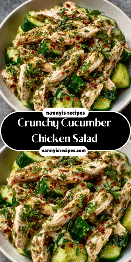 Fresh Cucumber Chicken Salad: Quick, Crunchy Delight! 4 4 1