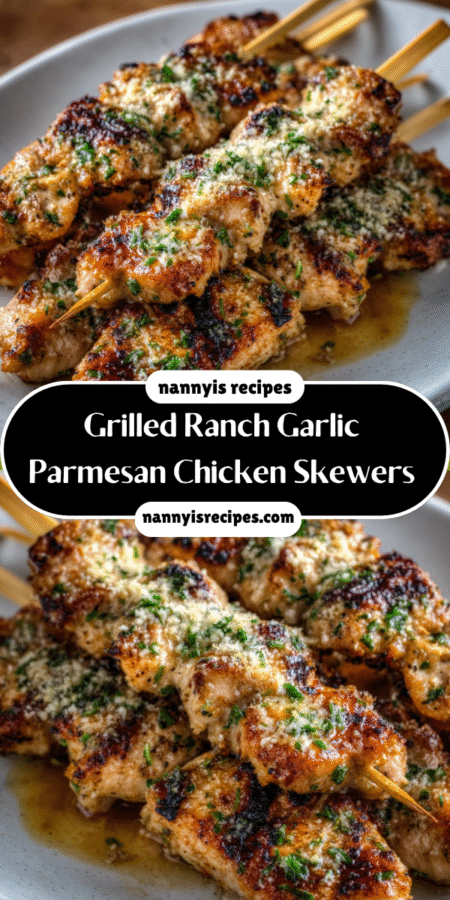 Grilled Ranch Garlic Parmesan Chicken Skewers: Deliciously Easy! 7 5 4