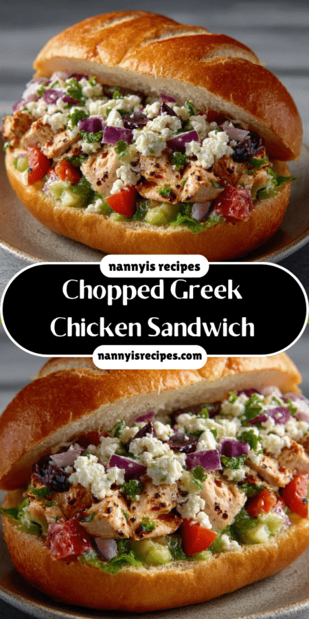 Chopped Greek Chicken Sandwich: Discover Your New Favorite Recipe! 4 7 4