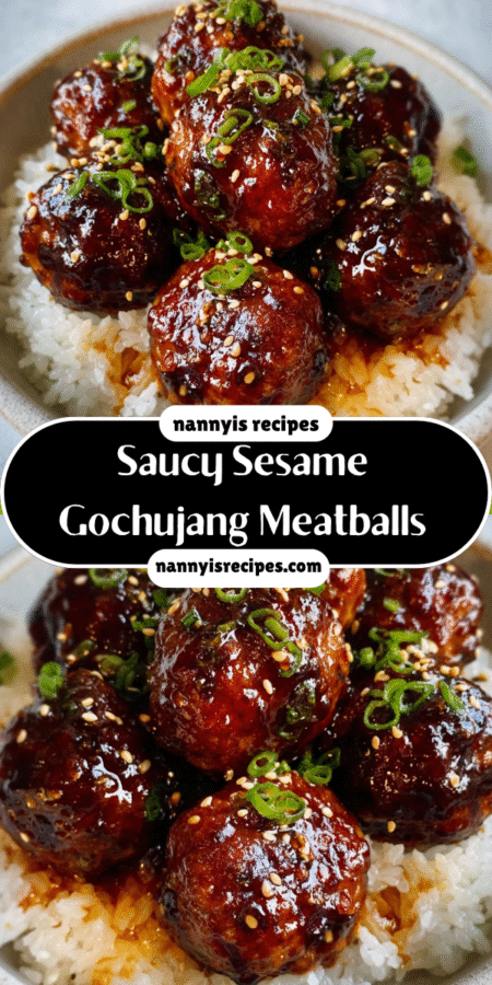 Saucy Sesame Gochujang Meatballs that Delight Every Bite! 4 8 4